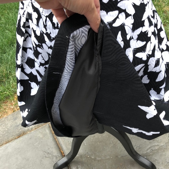 Talbots Black with White Butterflies Sundress Sz: 2 - Picture 5 of 7